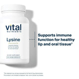 Vital Nutrients Lysine, soutien potentiel des lèvres et gencives
