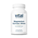 Vital Nutrients Magnésium Glycinate Malate – bouteille-capules, soutien relaxation et récupération musculaire