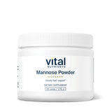 Vital Nutrients Mannose Poudre — Bouteille pratique pour usage quotidien et vegan.