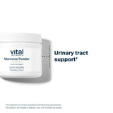 Vital Nutrients Mannose Poudre — Étiquetage clair reflétant la formule clean-label.