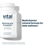 Vital Nutrients Minimal Essential Sans-Fer : formule végétarienne sans fer adaptée aux besoins.