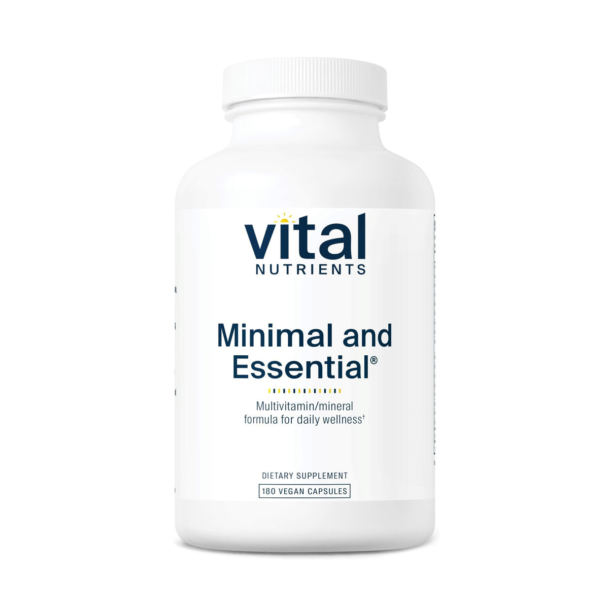 Vital Nutrients Minimal et Essentiel — capsules faciles à avaler pour le quotidien.