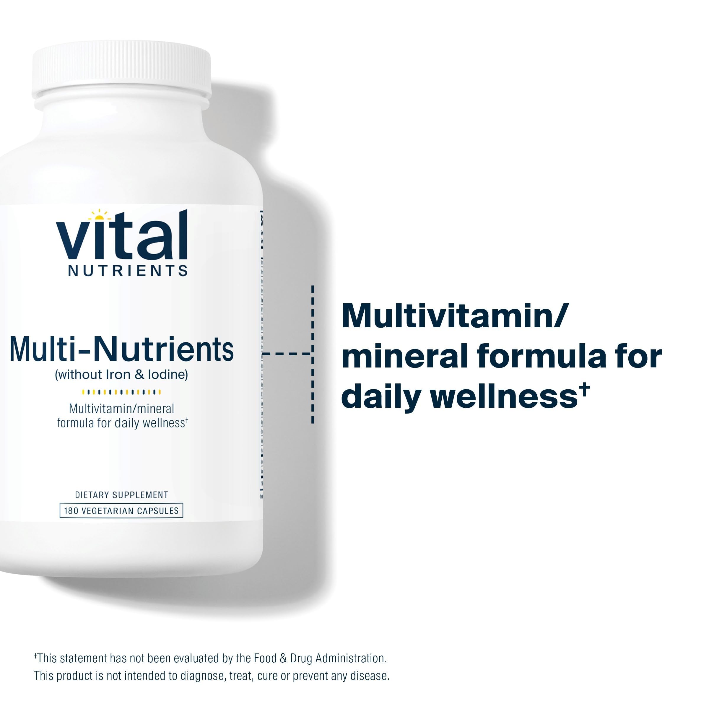 Vital Nutrients Multi-Nutrients: gélules riches en nutriments favorisant énergie et vitalité.