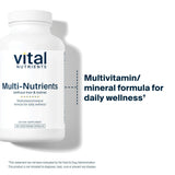 Vital Nutrients Multi-Nutrients: gélules riches en nutriments favorisant énergie et vitalité.