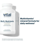 Vital Nutrients Multi-Nutrients – bouteille 180 capsules pratique pour usage quotidien