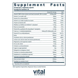 Vital Nutrients Multi-Nutrients: Metafolin L-5-MTHF et B12 pour une assimilation optimale.