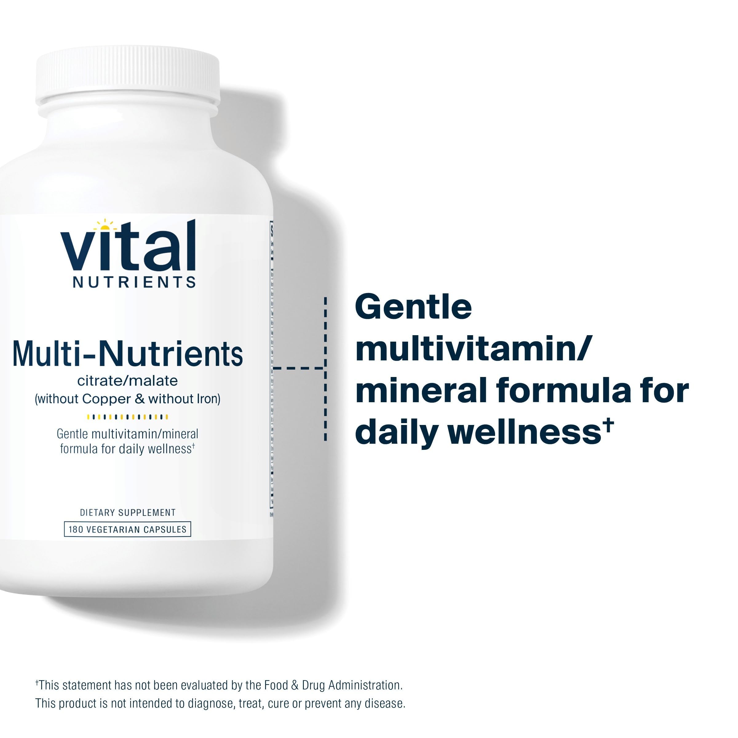 Vital Nutrients Multi-Nutrients : capsules faciles à avaler dans la routine bien-être.