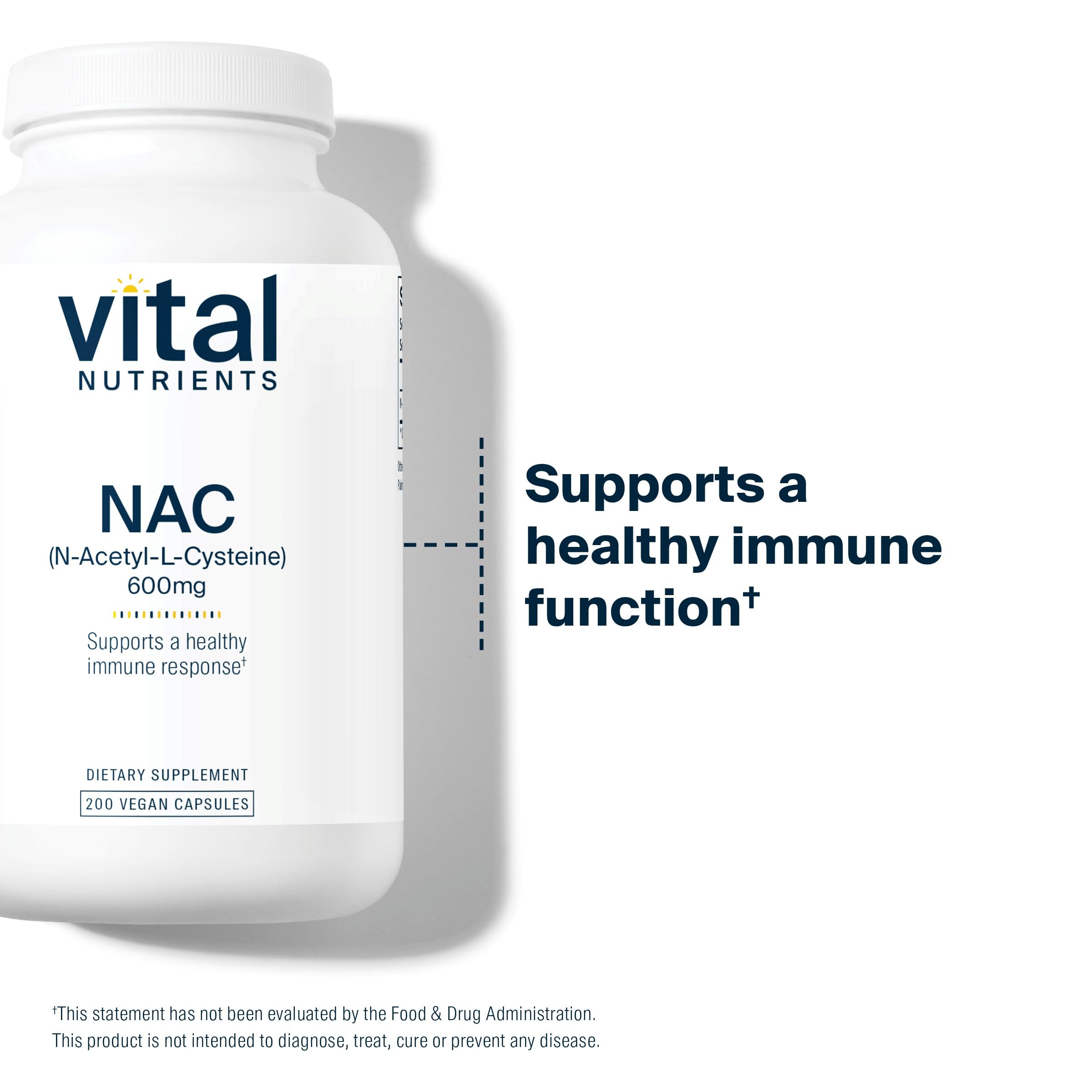 Vital Nutrients NAC 600mg – prise quotidienne discrète et neutre en goût.