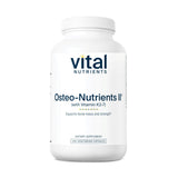 Bouteille Vital Nutrients Osteo-Nutrients II prête à soutenir les os et les dents.
