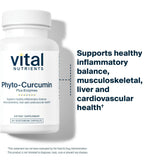 Vital Nutrients Phyto-Curcumin, étiquette du produit, formule hypoallergénique et sans allergènes.