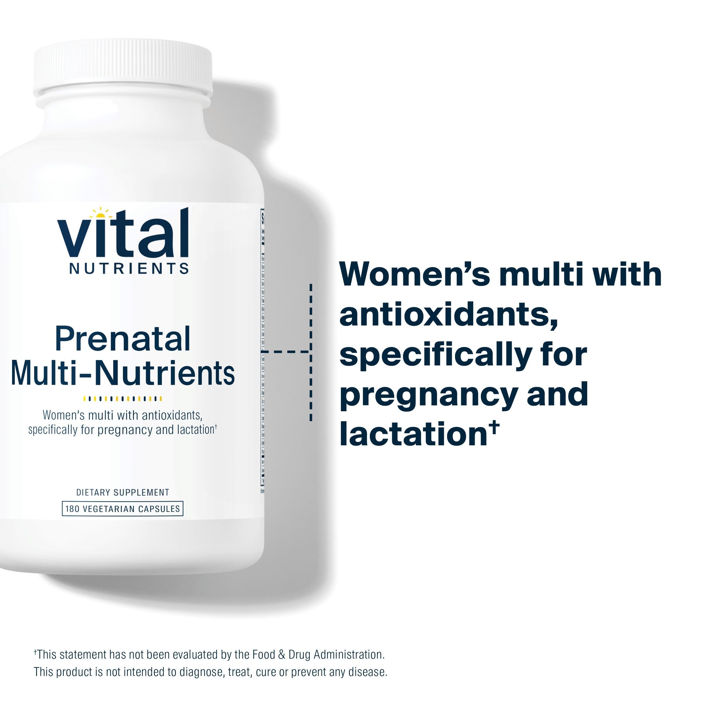 Vital Nutrients Pré-natal: étiquette claire et hypoallergénique