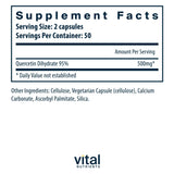 Capsules vegan Vital Nutrients Quercetine, prise quotidienne pratique.