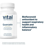 Flacon Quercetine Vital Nutrients, antioxydant puissant pour le soutien respiratoire.