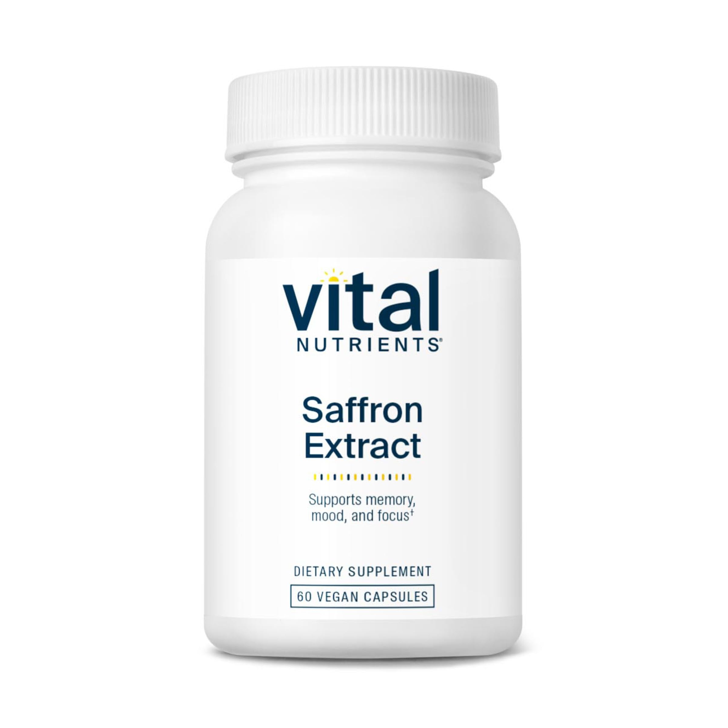 Vital Nutrients Saffron Extrait - Bouteille prête à soutenir l’humeur et le calme.