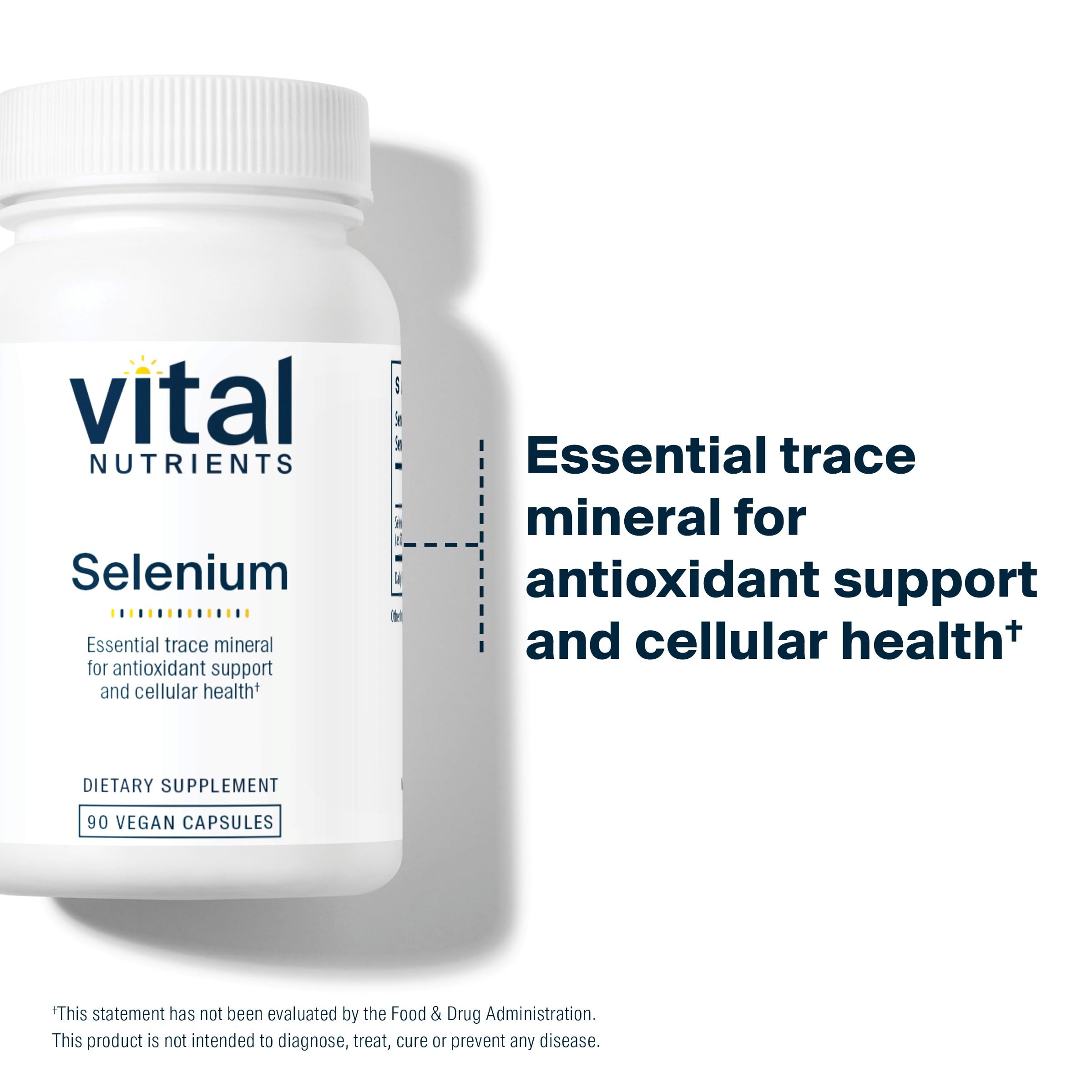 Vital Nutrients Sélénium: gélules faciles à prendre pour le bien-être quotidien.