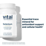 Vital Nutrients Sélénium: gélules faciles à prendre pour le bien-être quotidien.