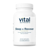 Vital Nutrients Sleep + Recover: bouteille montrant le format vegan pratique avant le coucher