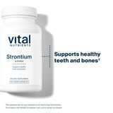 Tableau nutritionnel détaillé, comparaison facile des apports avec Strontium Citrate.