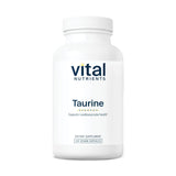 Vital Nutrients Taurine 1000mg, bouteille de capsules, potentiels bienfaits cardio-nerveux