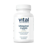 Vital Nutrients Ubiquinol CoQ10 en bouteille — soutien énergie et cœur potentiels.