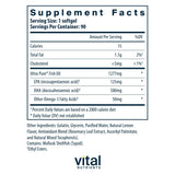 Vital Nutrients Ultra Pure Huile Poisson 675 – Gélules saveur citron pour une prise agréable.