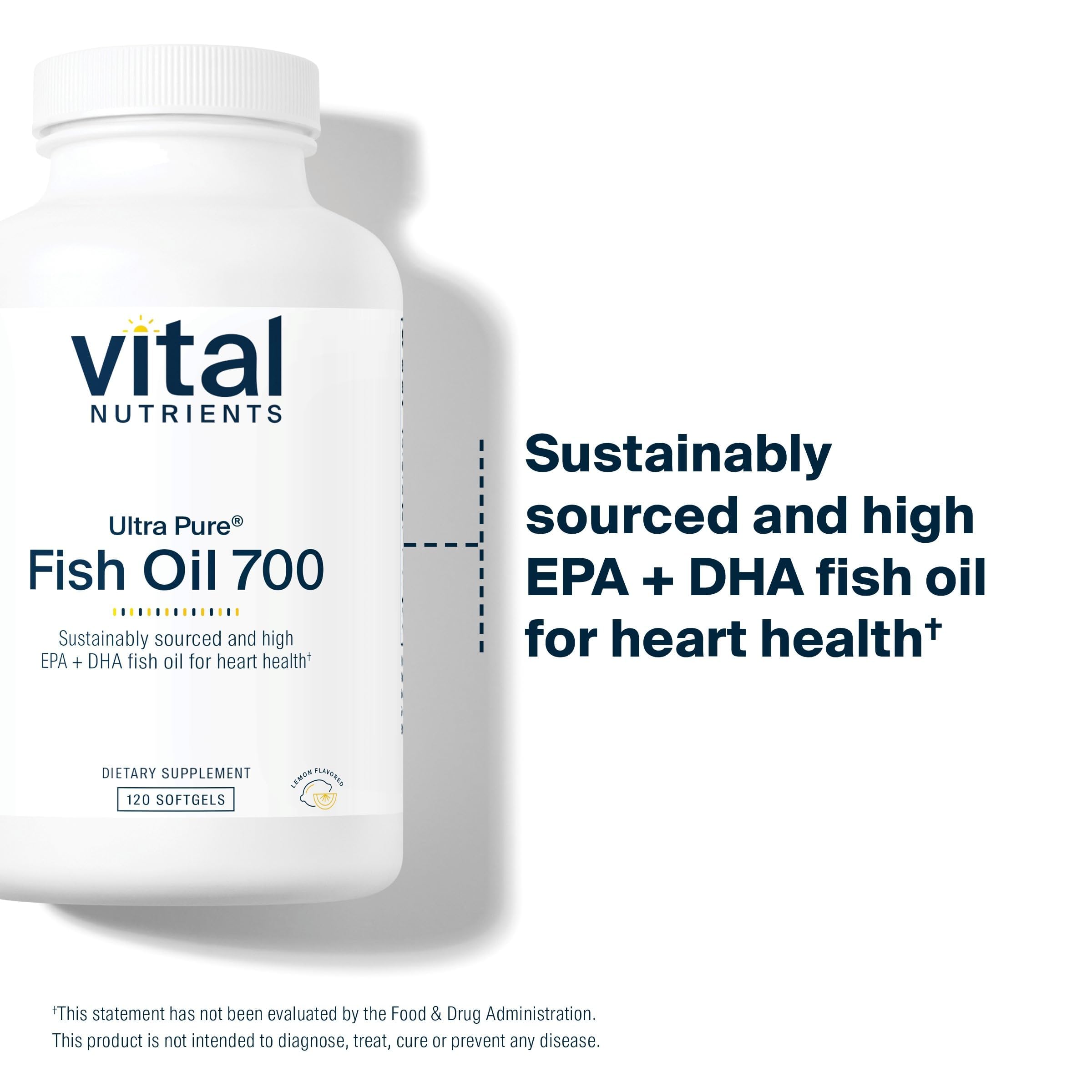 Vital Nutrients Ultra Pure Poisson 700 - saveur citron agreable et sans arriere-gout