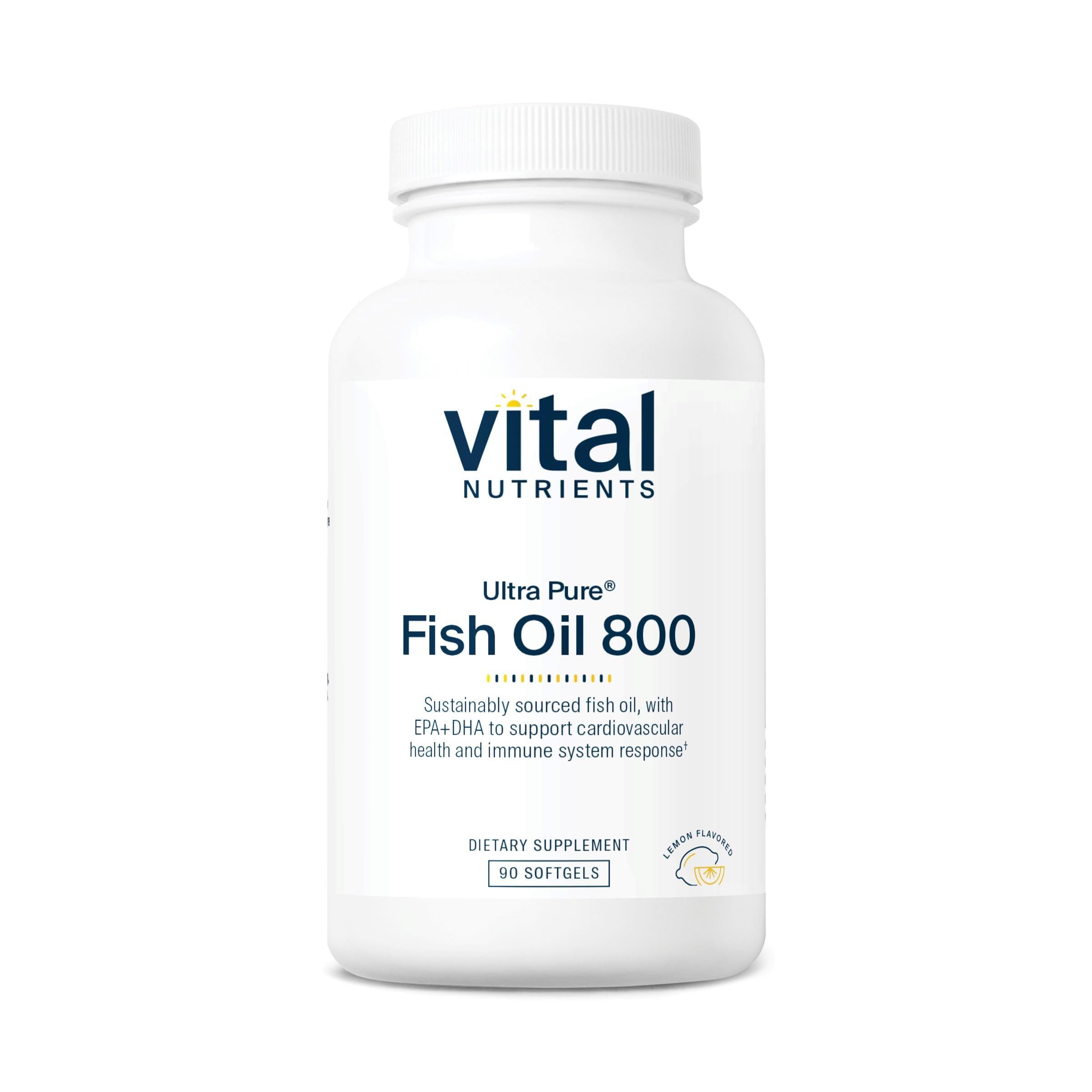 Vital Nutrients Ultra Pure Poisson 800 — bouteille pratique pour le soutien quotidien.
