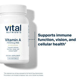 Vital Nutrients Vitamine A 7500mcg pour peau et muqueuses saines