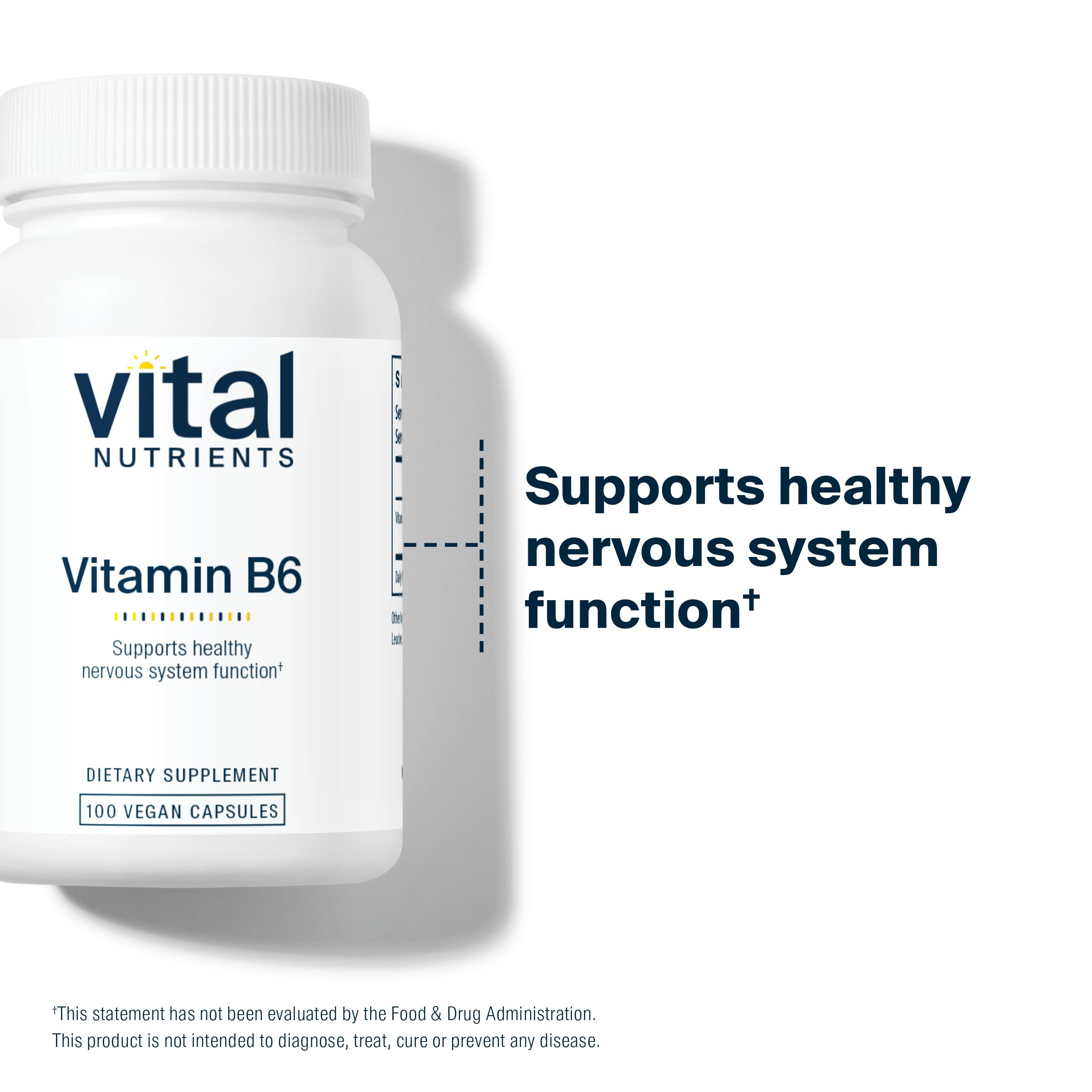 Soutien nerveux possible avec Vital Nutrients B6 lors de périodes de stress.