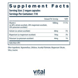 Capsules vitamine C 500 mg Vital Nutrients, dosage adaptable et absorption modulée.