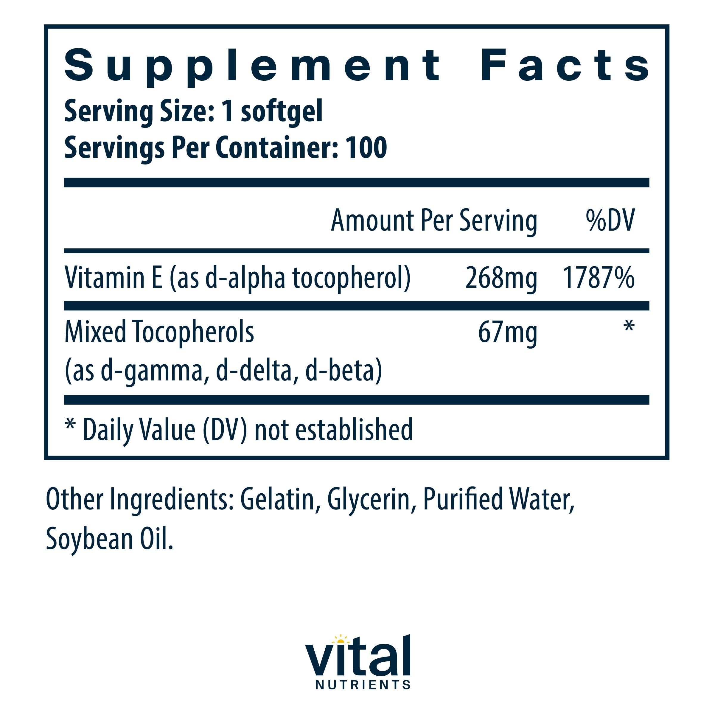 Étiquette du flacon Vital Nutrients montrant qualité et traçabilité