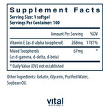 Étiquette du flacon Vital Nutrients montrant qualité et traçabilité