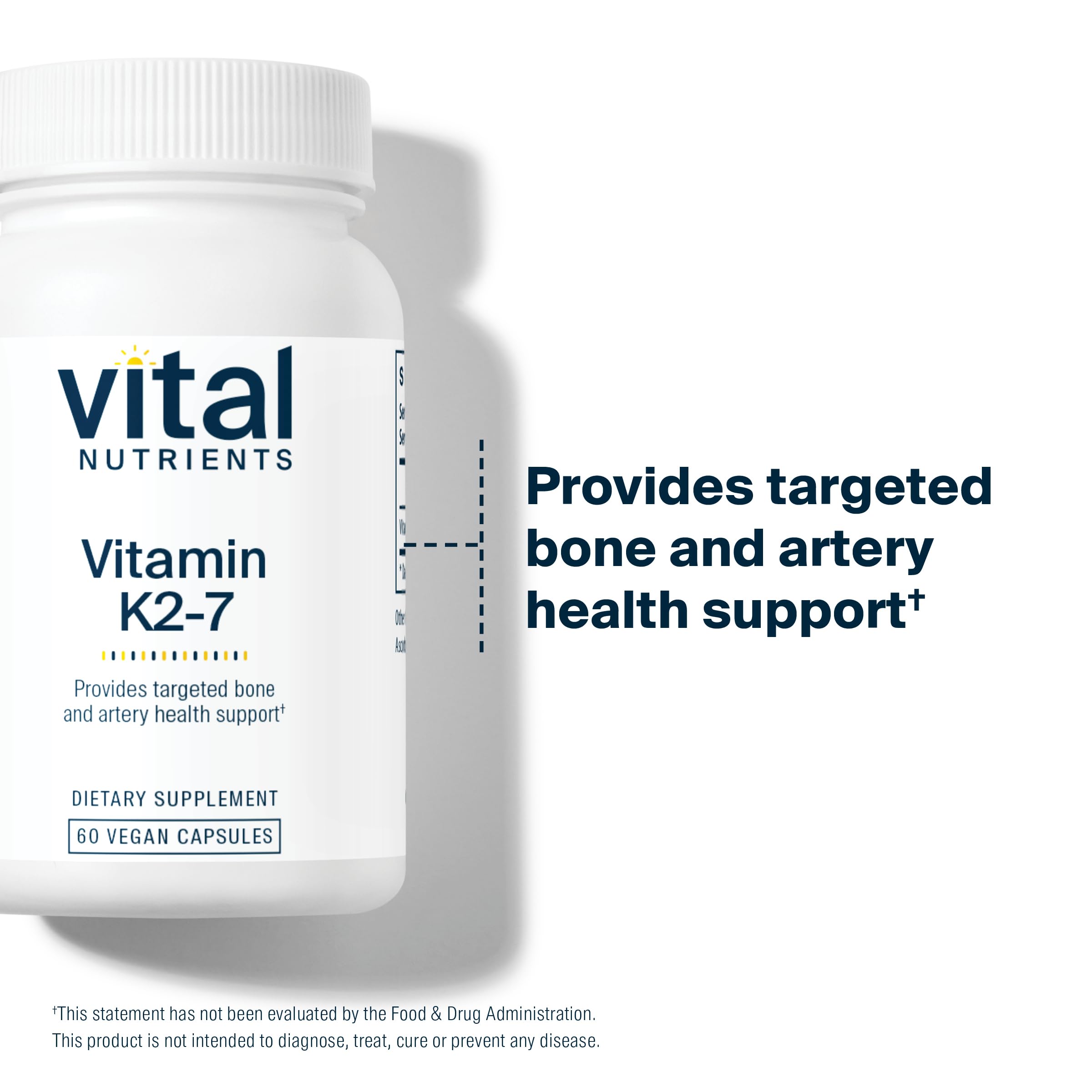 Vital Nutrients Vitamine K2-7: contrôle qualité et transparence associée.