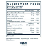 Bouteille Vital Nutrients B6 + Complex, mélange vegan et pratique