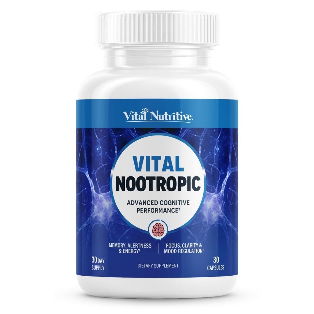 Vital Nutritive gélules nootropiques emballage clair favorise concentration soutenue.