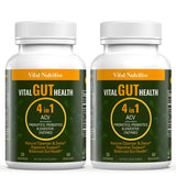 Vital Nutritive Vital Gut Health 4-en-1, emballage pratique pour routine intestinale équilibrée.
