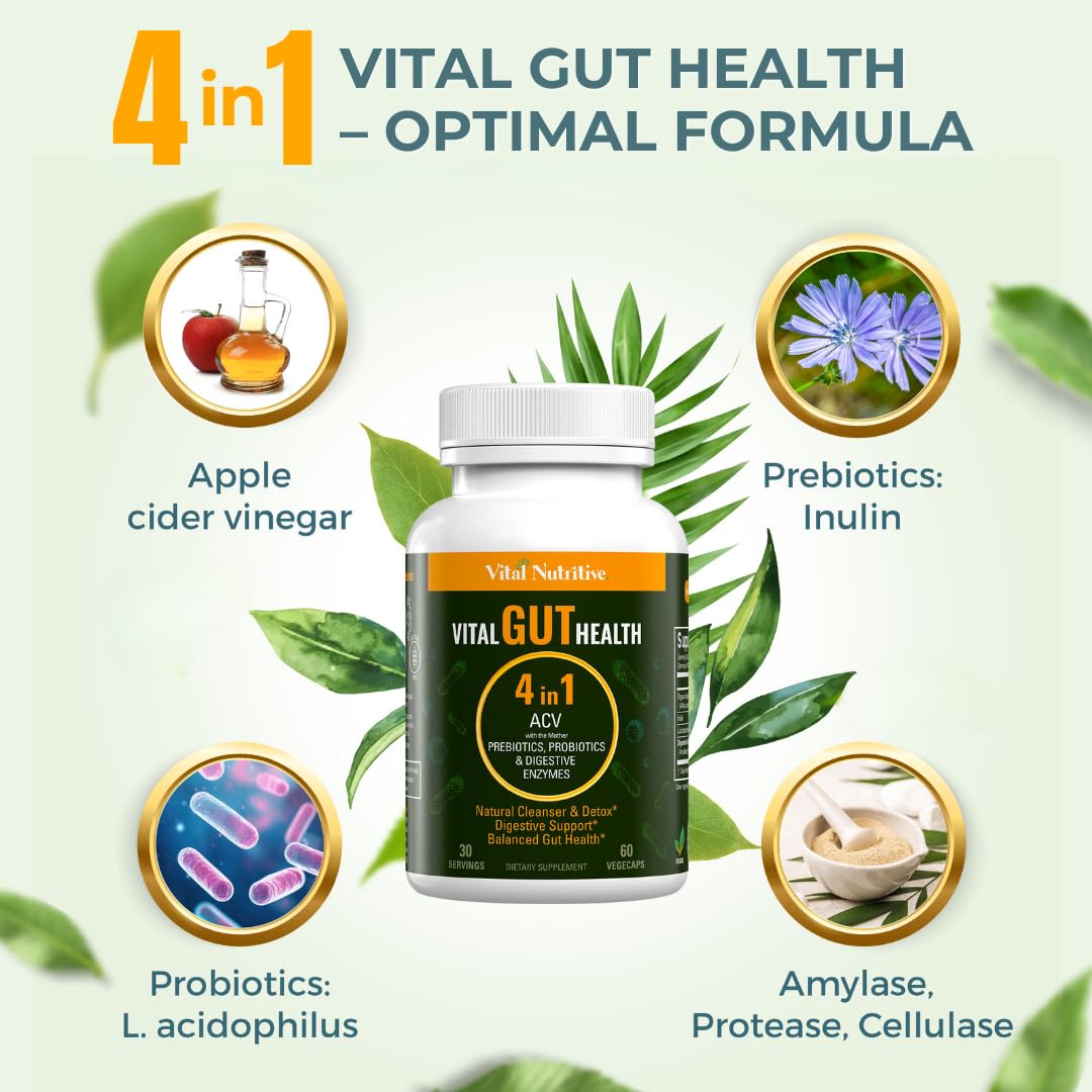 Vital Nutritive Vinaigre de cidre, soutien de la digestion et équilibre