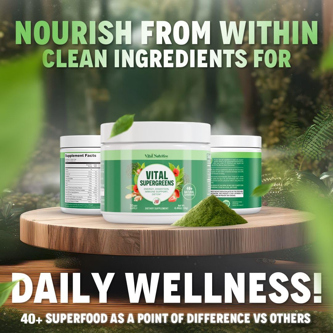 Information nutritionnelle Vital Greens: 5 calories par portion.