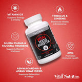 Vital Testo Support, ingrédients visibles, formulation adaptée à une routine journalière.