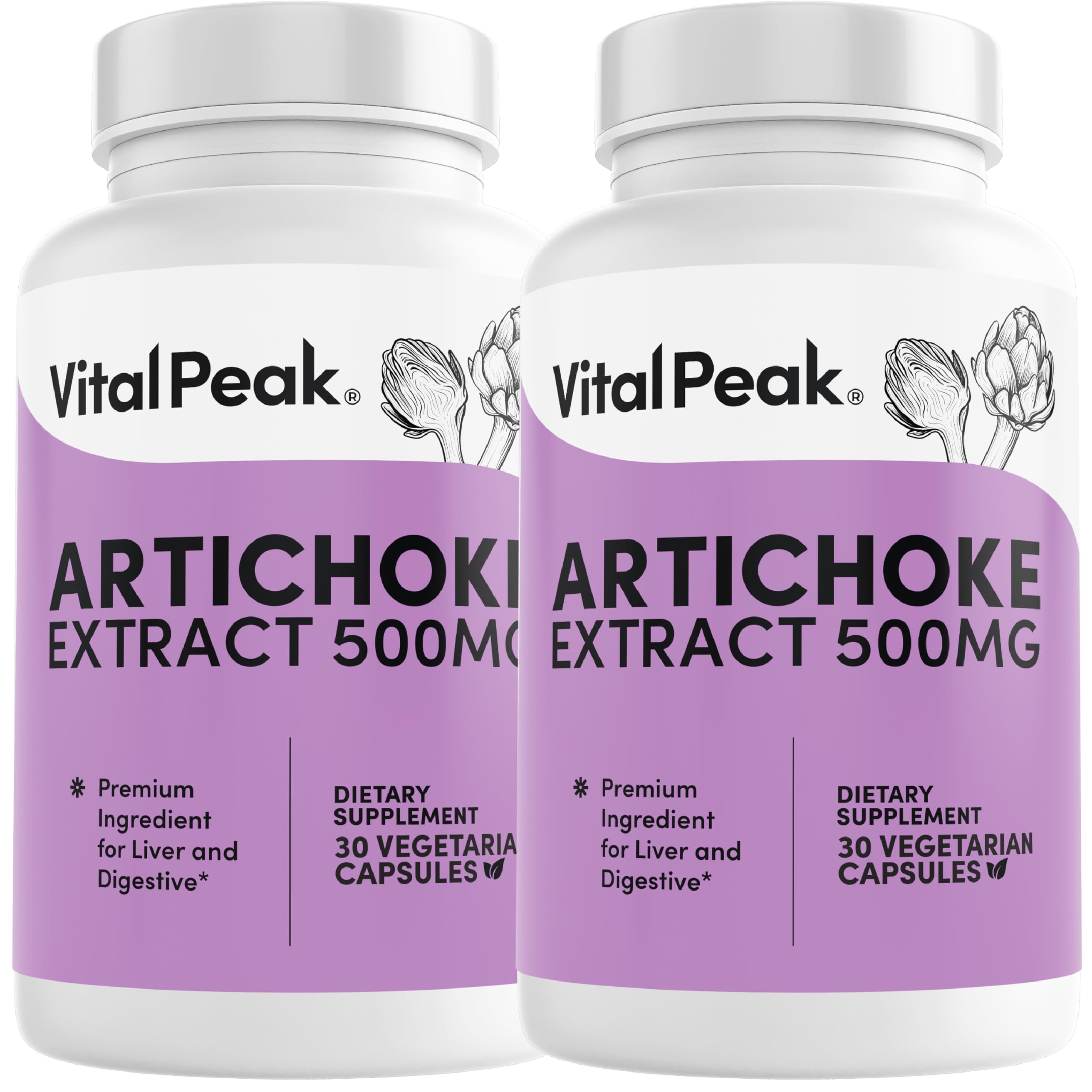 Vital Peak Artichoke – bouteille de 60 capsules pour soutien digestif