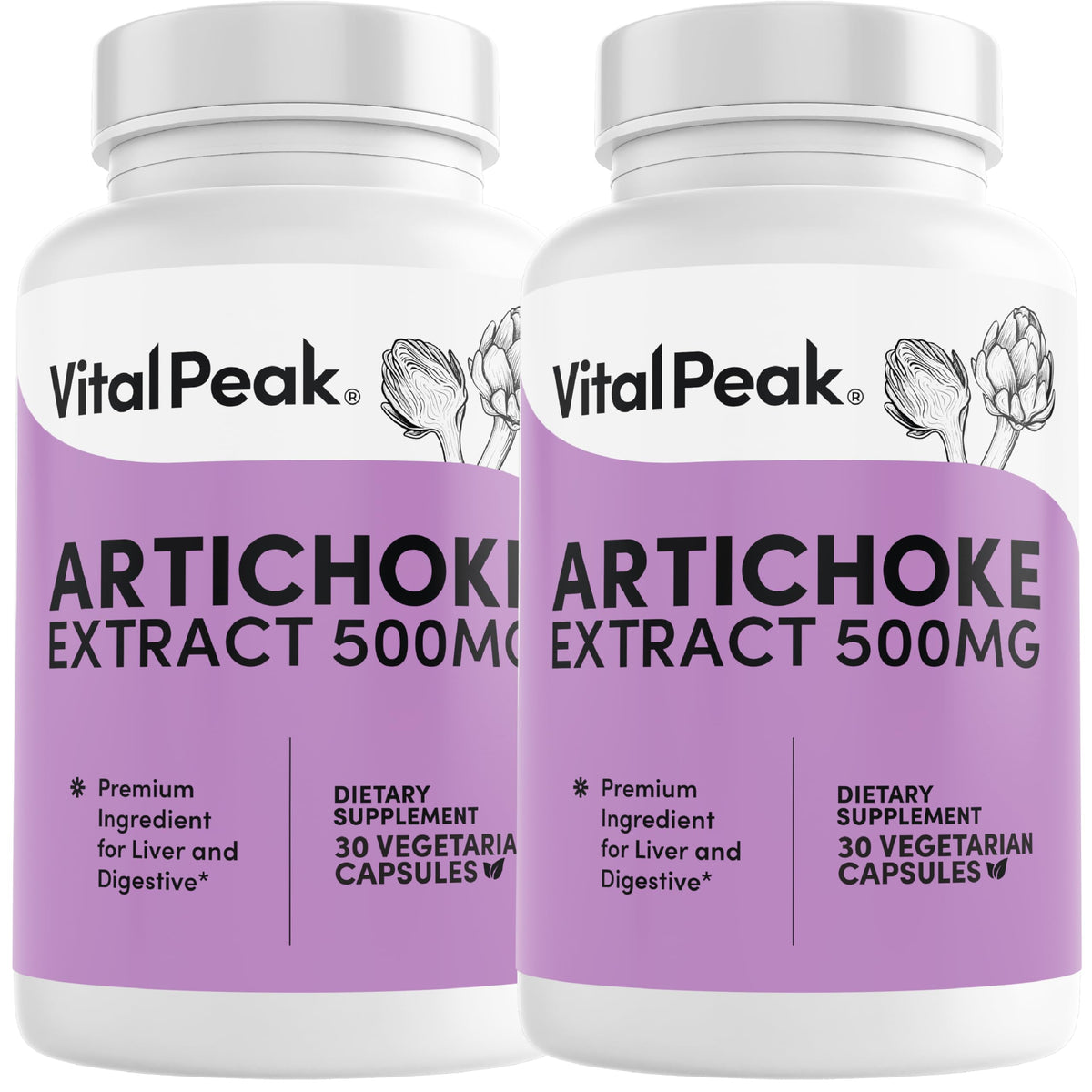 Vital Peak Artichoke – bouteille de 60 capsules pour soutien digestif