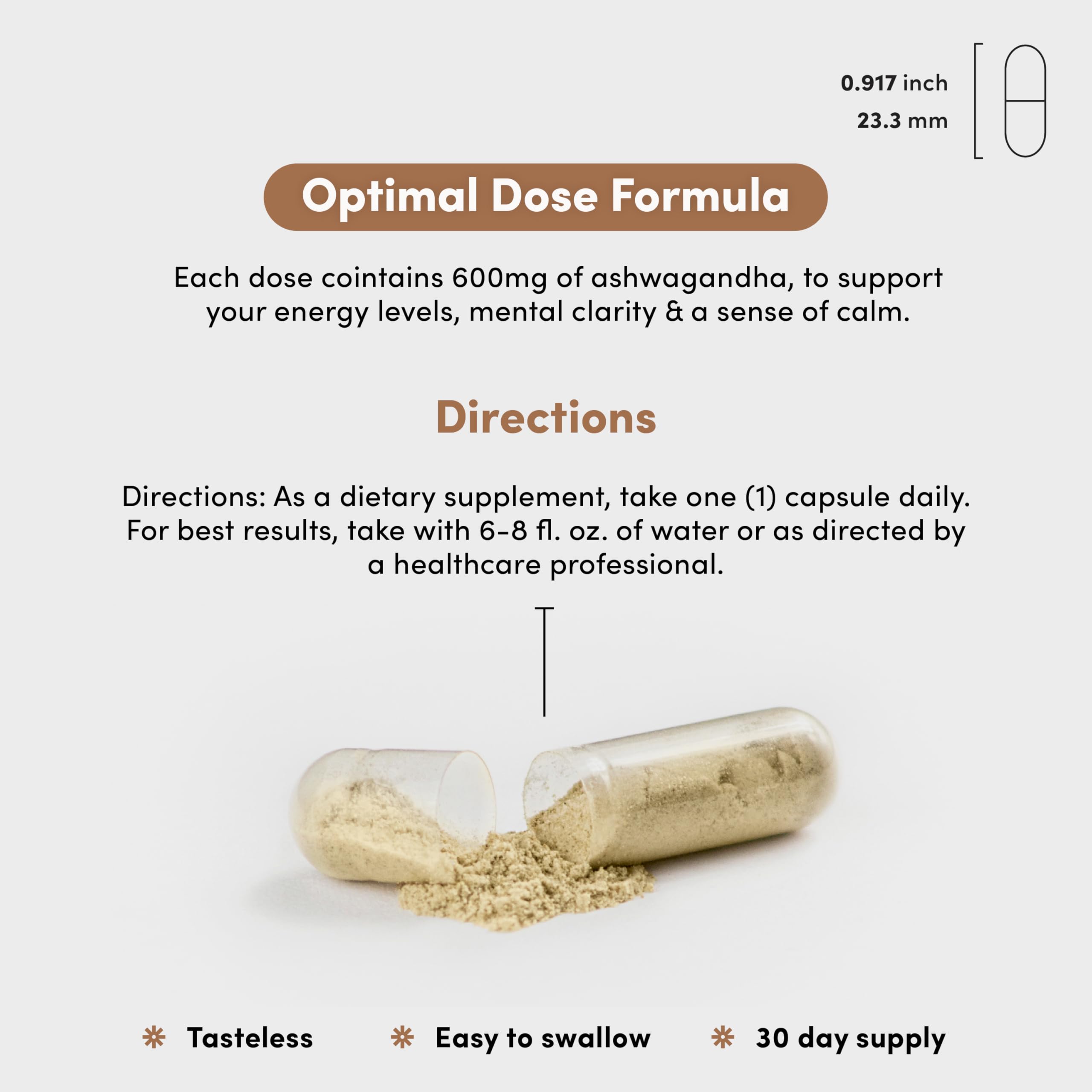 Vital Peak Ashwagandha: dosage 600 mg par capsule, usage pratique.