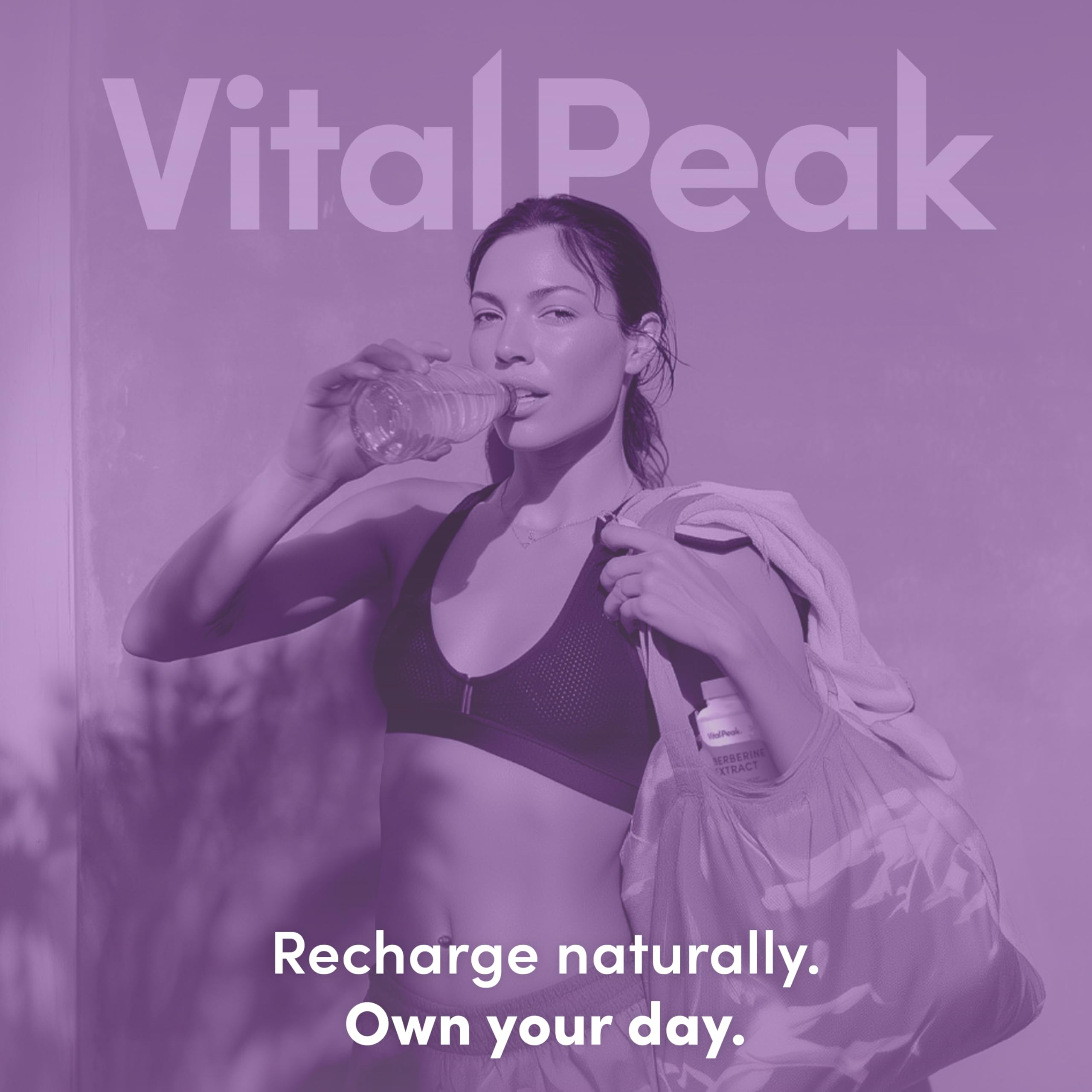 Vital Peak Berberine HCL 1000 mg – présentation claire sur la table de cuisine.