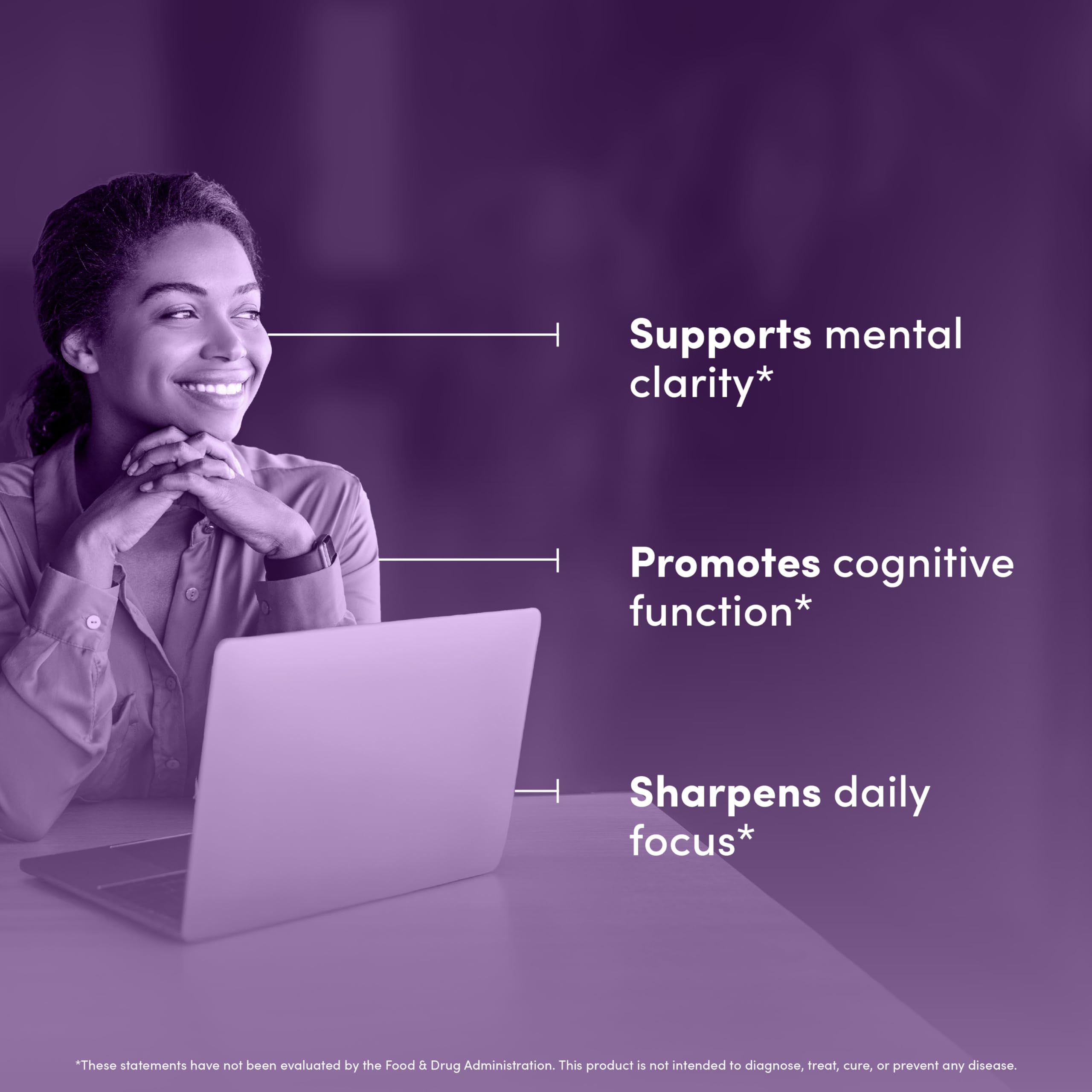 Vital Peak Brain Peak : étiquette indiquant les ingrédients clés et la qualité.
