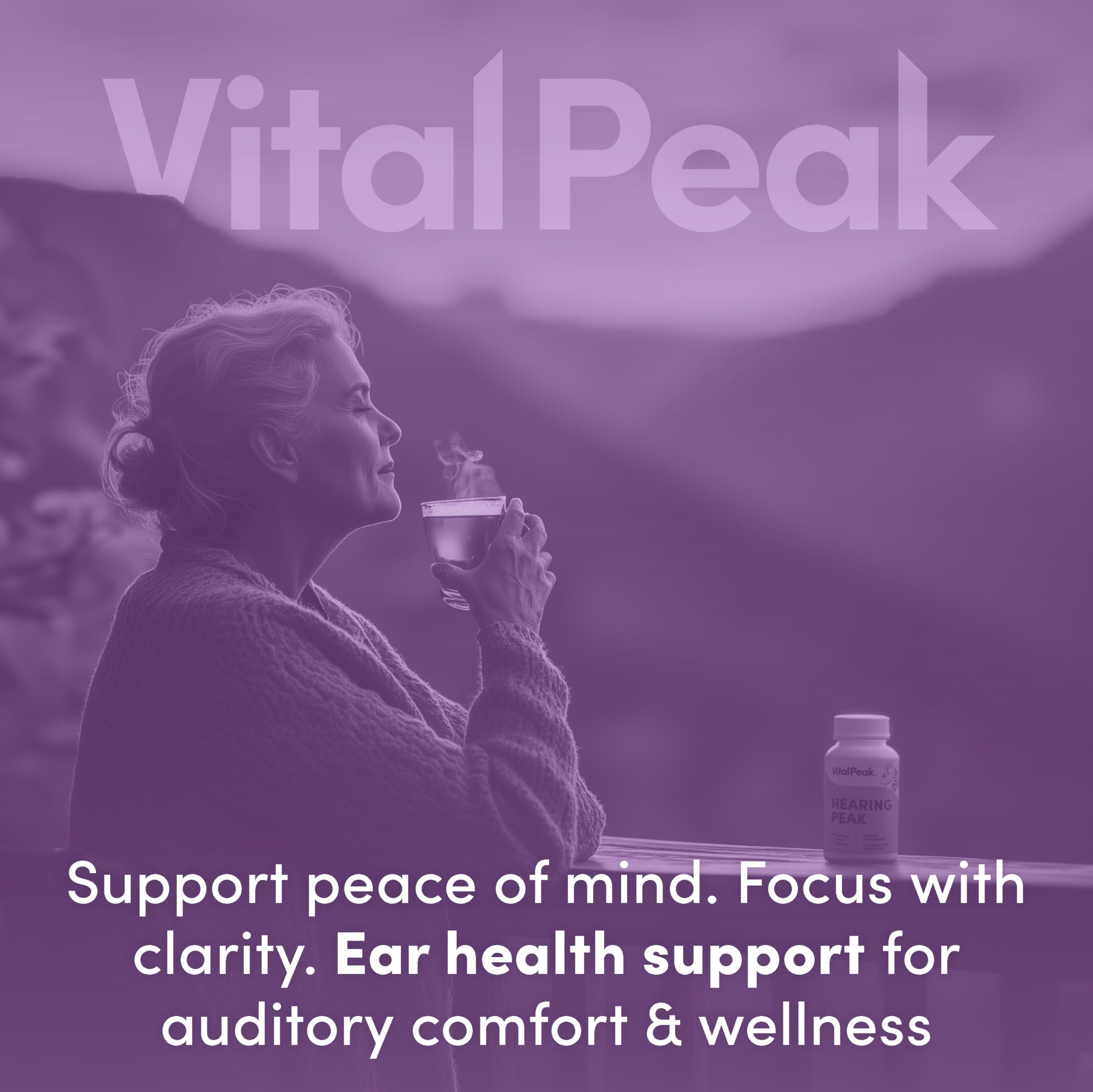 Vital Peak Hearing Peak : boite ouverte, accessibilité et préparation facile des capsules.