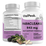 Vital Peak ParaCleanse – bouteille recto-verso, soutien digestif potentiel.