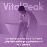 Vital Peak rituel lymphatique quotidien: expérience sensorielle douce pour le bien-être.