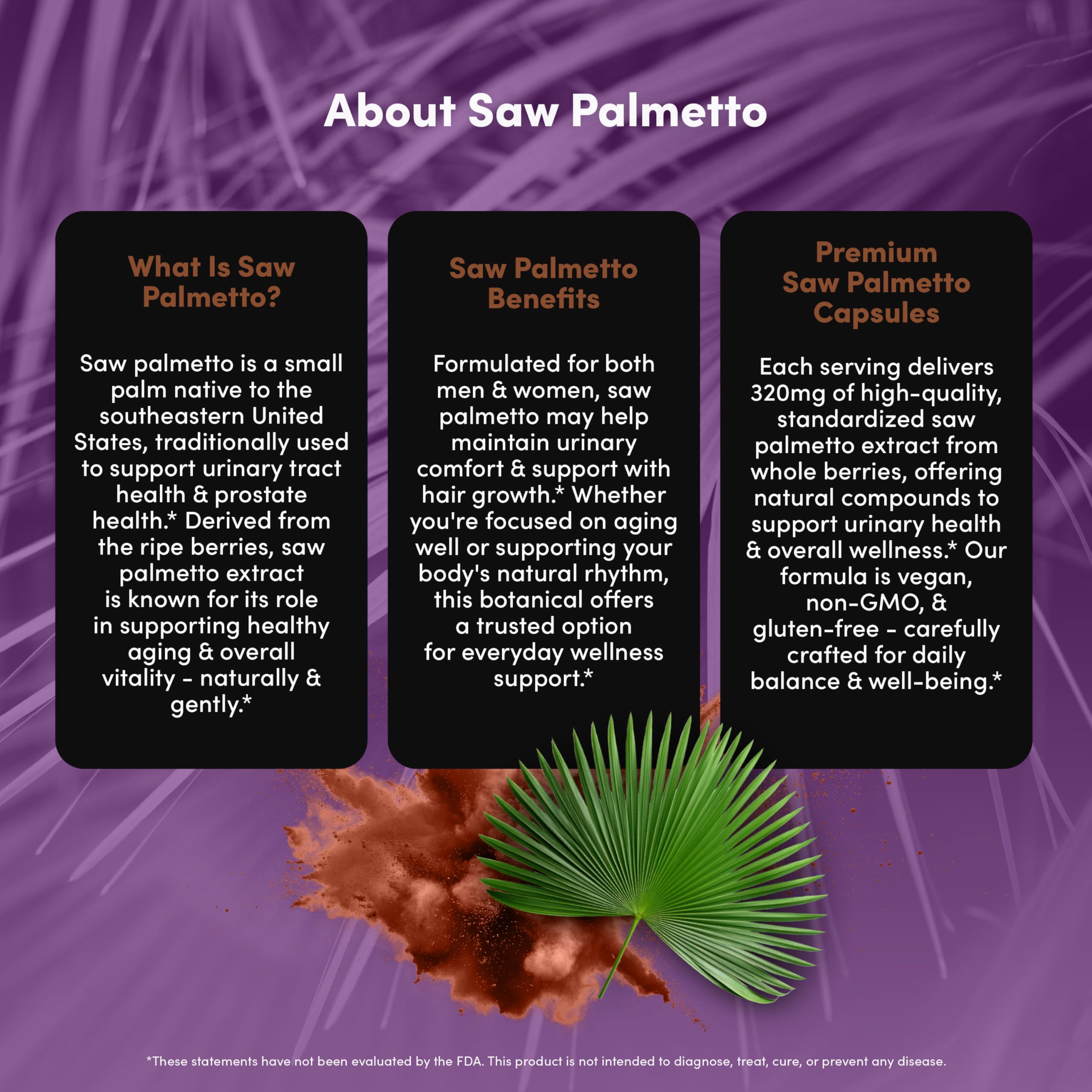 Vital Peak Saw Palmetto Peak 320 mg, sante urinaire - confort potentiel au quotidien.