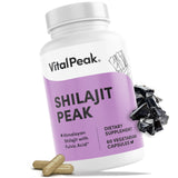 Vital Peak Shilajit bouteille – soutien potentiel à la routine quotidienne sans allergènes.