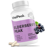 Vital Peak Elderberry Peak 600 mg – bouteille de sureau noir pour le soutien immunitaire potentiel